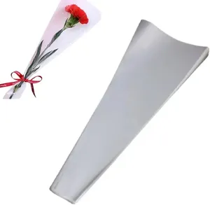 Benutzer definierte transparente Opp Kunststoff Blumenstrauß Ärmel Cellophan Wickelt asche für Geschenk zum Drucken Shopping Industry Tasche