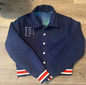 Veste universitaire vintage personnalisable 100% laine réversible XS Broderie 3D Bouton en denim Hiver Service OEM disponible - Product Image 1