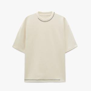 T-shirt de sport respirant et écologique avec logo personnalisé pour homme, 100% coton, tissu French Terry de haute qualité, col rond, coupe classique - Product Image 5