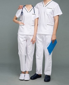 Robe col V 3XL unisexe élégante blouse de salon de beauté blouse de laboratoire de travail de salon de beauté vêtements d'infirmière de salle d'opération - Product Image 4