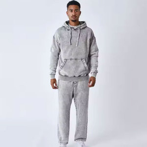 Ropa de invierno más vendida 100% algodón tela impresa de alta calidad al por mayor chándal con bolsillos canguro personalizado a prueba de viento - Product Image 2