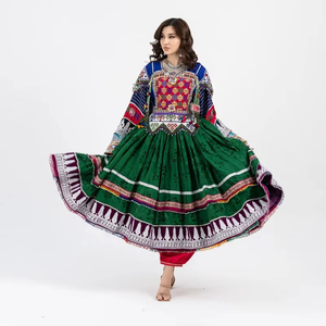 Vestidos Casuales de Estilo Afgano Más Vendidos, Diseño Simple/Bordado con Decoraciones de Botones de Encaje de Diamantes - Product Image 1