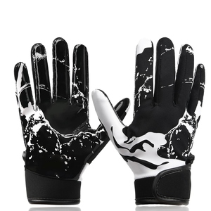 Gants de football américain personnalisés avec protection des mains Gants en cuir à doigts entiers Matériel d'entraînement Hommes Femmes Sports 2025 - Product Image 4