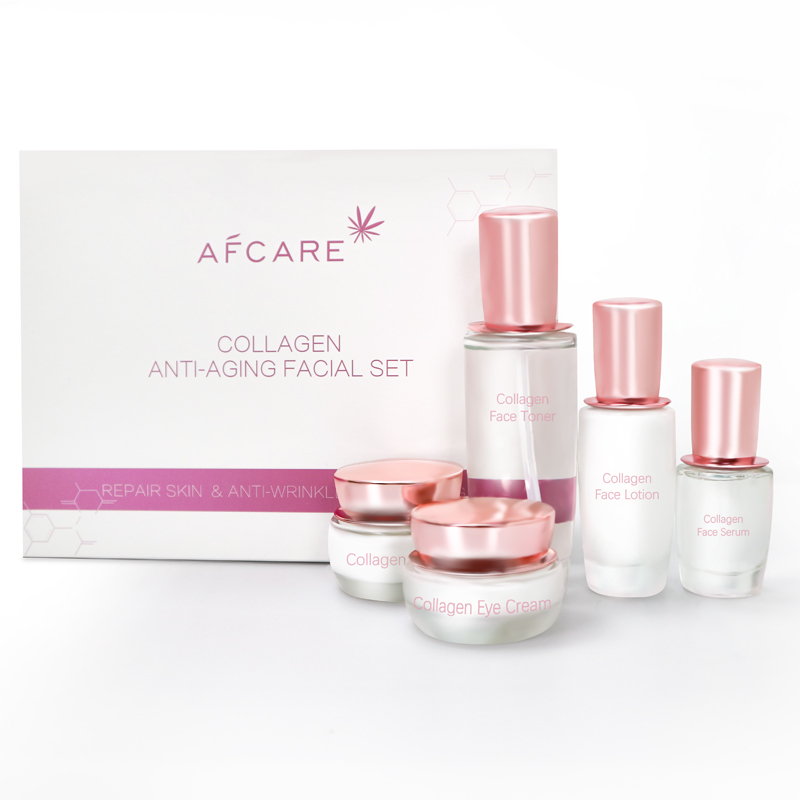 Beauty Product and Cosmetics Skincare Set Cruelty-Free Anti-aging Whitening and Organic Collagen Vitamin C OEM Skin Care Set