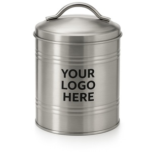 ภาชนะใส่อาหารสัตว์เลี้ยงสแตนเลสทรงสี่เหลี่ยมทันสมัยพร้อมฝาปิดสำหรับอาหารสุนัขแมว - Product Image 2