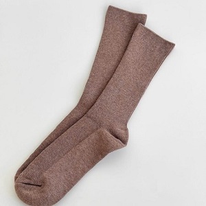 Chaussettes en coton antidérapantes pour femmes pur coton couleur unie fond collé bouche lâche pour printemps longueur d'équipage - Product Image 3