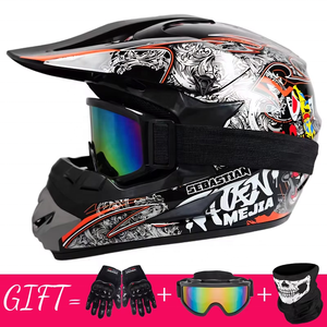 Casque de moto intégral unisexe pour adulte, double visière, homologué DOT ECE, pour rallye tout-terrain, casque de motocross rabattable - Product Image 2