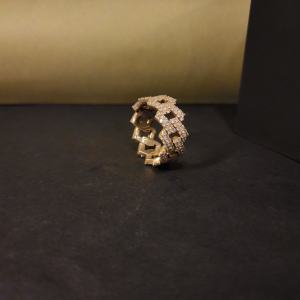 Bague unisexe en argent sterling 925 et acier inoxydable avec moissanite, design exclusif hip-hop, swag pour un usage quotidien - Product Image 4