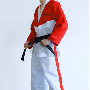 Uniforme de Taekwondo de Alta Calidad con Logotipo Personalizado, 100% Algodón, Cómodo, Precio de Fábrica, Ropa de Artes Marciales - Product Image 6