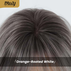 Orange-DWY 24-Inch MiraScalp High Quality <b>Wig</b> Transparent Heat Resistant High Temperature Fiber Long-Length Straight Layer-Cuts - Product Image 5