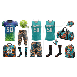Uniforme de football américain sur mesure de fabrication pakistanaise, de haute qualité, à manches courtes, à séchage rapide, antibactérien et respirant pour adultes - Product Image 3