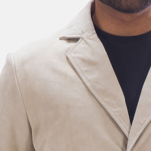 Blazer de cuero clásico Abrigo deportivo de piel de cordero Chaqueta Slim Fit Abrigo deportivo de un botón con bolsillos Chaquetas de Letterman cosidas - Product Image 6