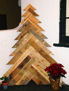 Decoración festiva de árbol de Navidad de madera maciza hecha a mano de estilo Premium para paredes y cajas de madera - Product Image 4