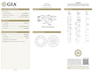 D'vins อัญมณี B2B ผ่านการรับรอง Gia 2.00 CT หลวมสีธรรมชาติกลม I สี FL ไหลบริสุทธิ์เพชรขัดเจียระไนแบบหรูหรา - Product Image 2