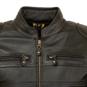 Chaqueta de Motociclista para Hombre, Nueva, de Alta Calidad, Hecha de Cuero, MOQ Bajo - Product Image 4