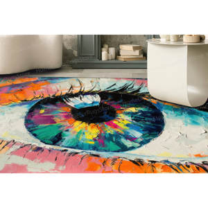 Colorful Graffiti Printed <b>Rug</b> - Modern Chenille Area <b>Rug</b> for Home Decor,Goblen <b>Rug</b> - Product Image 1