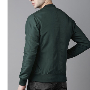 Cortavientos Espesar Flaco Abrigo Bomber Ropa de hombre Chaquetas de béisbol Fibra de poliéster Shell Regular Nueva chaqueta de bombardero de satén - Product Image 4