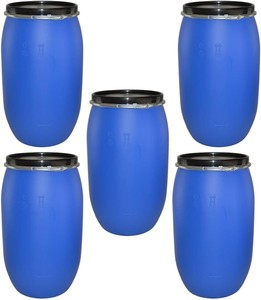 Fûts cylindriques en plastique HDPE de qualité alimentaire, à ouverture supérieure, hermétiques, non toxiques, recyclables, durables, pour le stockage de liquides chimiques et de savon - Product Image 2