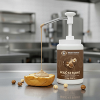 Mado Ke Buena Crème à tartiner fraîche aux noisettes brutes (Seau en plastique de 1,3 kg) - Fabriqué en Italie Durée de conservation de 24 mois 8% de pâte de noisettes