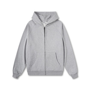 H5515 Hoodies Manufacturer Wholesale Custom 400 Gsm Cotton Blends Zip Up Hoodies Oversized For Men & Women Hoodies - Product Image 5