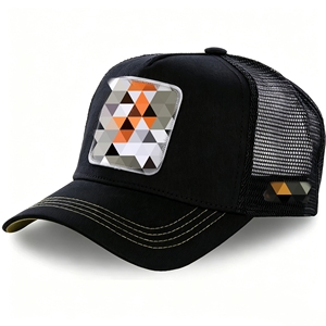 Casquette Trucker 5 Panneaux à Motif Lettres, Réglable, en Maille Respirante, pour Hommes et Femmes, Protection Solaire Estivale, Vente en Gros, Commande en Gros - Product Image 3