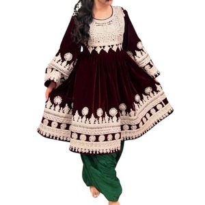 ALTA CALIDAD AFGHANI KUCH MUJERES MODERNAS VESTIDOS TRADICIONALES MODESTE LISO TEÑIDO ODM PROVEEDOR AL POR MAYOR AA IMPEX - Product Image 1