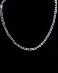 Cadena de Tenis de Lujo Chapada en Plata de Ley 925 con Diamantes Cultivados en Laboratorio con Corte VVS1, Joyería Unisex de Moda Hip Hop Personalizable OEM - Product Image 1