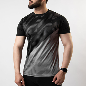 Camisetas transpirables de secado rápido para hombre, camisetas sublimadas personalizadas, camisetas ajustadas con cuello redondo para hombre - Product Image 1
