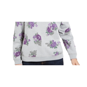 Felpa da Donna Karen Scott Grigia con Stampa Floreale, Taglia XS, in Tessuto di Seta Traspirante, Stile Hip Hop con Logo Ricamato - Product Image 4