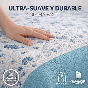 MANEMI Copriletto Classico Estivo di Mezza Stagione con Stampa Paisley, Lavabile, per Uso Domestico, Fodere per Cuscini, Varie Misure - Product Image 5