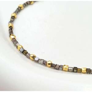 Champagne Diamond <b>Bracelet</b> & 18K Gold <b>Bangle</b> Elegant <b>Silver</b> & Luxurious Gold for Women - Product Image 5