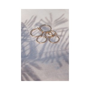 Pendientes de Aro Redondos Pulidos de Alta Calidad al por Mayor, Color Amarillo, 15 mm, Oro de 18 Quilates sobre Plata de Ley 925 - Product Image 4