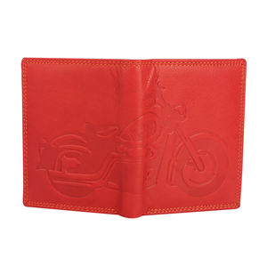 กระเป๋าสตางค์หนังแท้สำหรับผู้ชายแบบคลาสสิกดีไซน์สองพับพร้อมช่องเสียบการ์ดหลายช่องและปุ่มปิดที่ยาวสั้น - Product Image 6