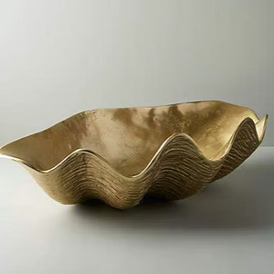 ชามโลหะพร้อมพื้นผิวทองเหลืองตกแต่งสำหรับงานแต่งงานงานเลี้ยงฉลองศาสนาดีไซน์ใหม่ - Product Image 1