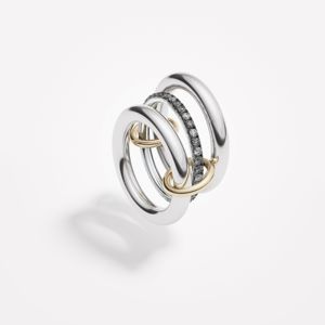 Clásico 10K oro sólido Multi-Link Eternity declaración anillo corte redondo Moissanite diamante Regalo para mamá - Product Image 2