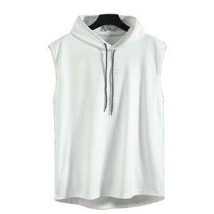 Kivotech Wholesale High Quality <b>Tops</b> <b>Men</b> Gym Oversized Tshirt <b>tank</b> <b>Top</b> Hoodie Customized Sleeveless Workout Hoodie - Product Image 3