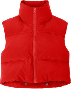 Gilet long bouffant brillant pour femme, mode automne-hiver, fermeture éclair, respirant, conception personnalisée OEM, prix abordable 2025 - Product Image 5