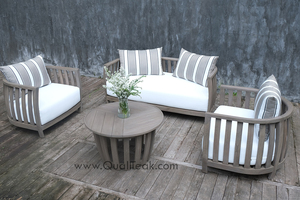 Dbelix Garden Set Elegante salón de teca al aire libre para un entretenimiento cómodo - Product Image 2