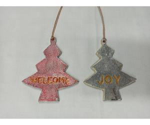 Ensemble de 3 ornements suspendus d'arbre de Noël en forme de feuille de haute qualité pour la maison, les murs d'hôtel, les portes et les présentoirs de fête - Product Image 3