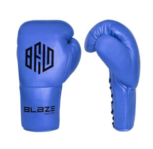 Gants de boxe de combat supérieurs personnalisés combat de crin Kickboxing gant de compétition de poinçonnage à lacets et cuir véritable pour BFG - Product Image 3