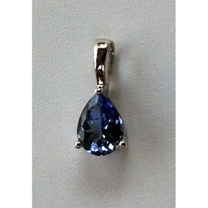 Pendentif Shah Gems pour femme en saphir bleu naturel, argent sterling 925, or rose, platine, bijoux, motif numéro - Product Image 1