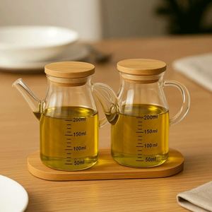 Ensemble de 2 mini-récipients à sauce soja 200 ml, distributeurs d'huile et de sauce - Product Image 2