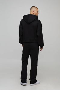Ensemble survêtement d'hiver pour homme en coton 100% avec capuche et pantalon, imprimé personnalisé, décontracté, uni - Product Image 5
