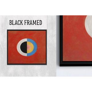 Impression sur toile Klint Swan Circle : décoration murale moderne, toile encadrée noire 1P - Product Image 1