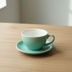 Durable Porcelain Ceramic Mug <b>and</b> <b>Saucer</b> 3459607S Dishwasher Safe Elegant Tradition Style - Product Image 3