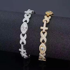 Personalizable 10K blanco sólido oro Miami cubano enlace collar 20K diamante cadena VVS Moissanite bisel ajuste para hombres mujeres regalo - Product Image 4