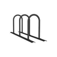 Sistema di supporto a binario con 3 supporti in tubo rotondo Ø 48 mm – 2100 × 460 mm, da avvitare, grigio - Product Image 3