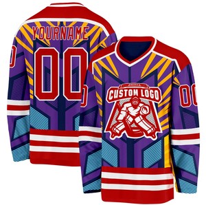 Camiseta de Hockey Profesional Personalizada, Uniforme de Hockey sobre Hielo con Estampado por Sublimación, Camisetas de Hockey Hechas a Medida - Product Image 4