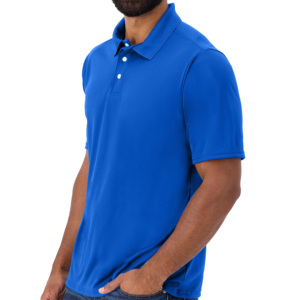 เสื้อเชิ้ตผู้ชายแขนสั้นผ้าโพลีเอสเตอร์คอตตอนปักลายเนื้อผ้าถักทอระบายอากาศสำหรับฤดูร้อนขายส่ง - Product Image 1