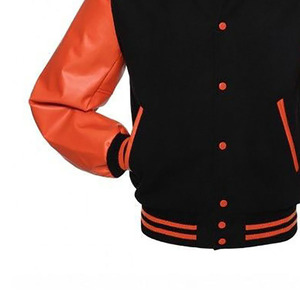 Veste de baseball coupe-vent Letterman College pour hommes couleur unie 100% veste en laine en gros nouveau Design veste universitaire respirant - Product Image 5